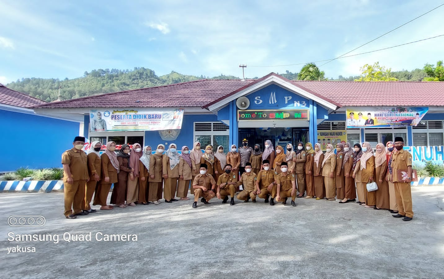 Poto bersama Guru SMP Negeri 3 Sungai Penuh bersama kapolsek